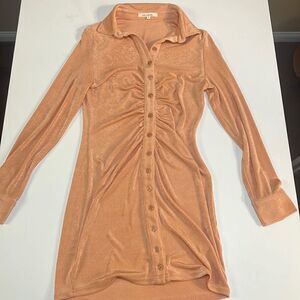 Et Clet button down dress slim fitting dress‎